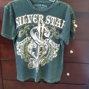 Mens Size Medium Silver Star Rashad Evans Collection T Shirt